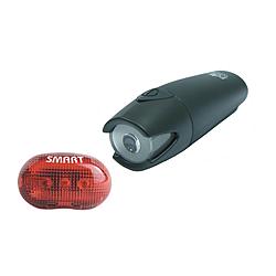 Smart Polaris 1 White LED Front Light with 403 Rear LED (inc Batt)